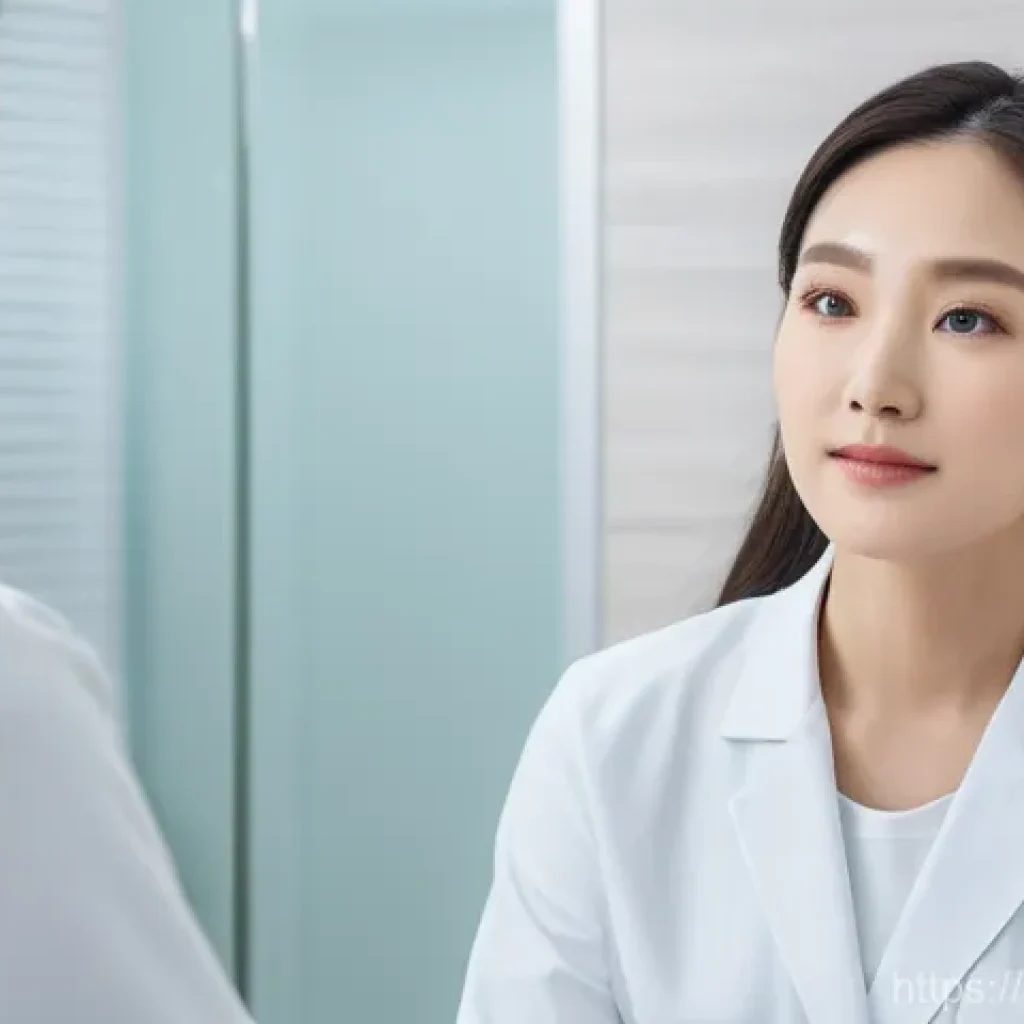 피부관리사의 고객 관리에서의 학습 사례 - A kind and professional female Korean aesthetician, dressed in a clean, modern uniform, is engaged i...