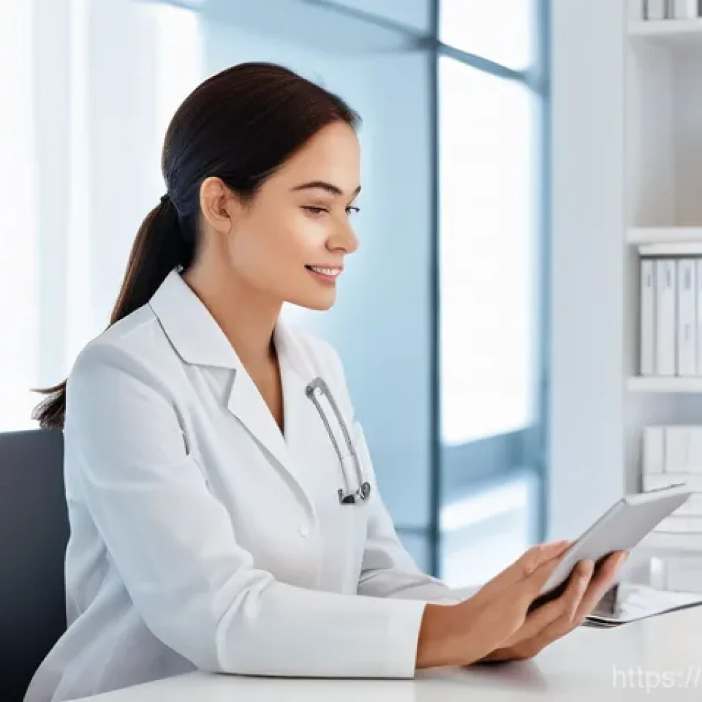 피부관리사로서의 직업윤리와 규범 - **Prompt:** A professional female skin aesthetician in a clean, elegant uniform (e.g., white tunic o...