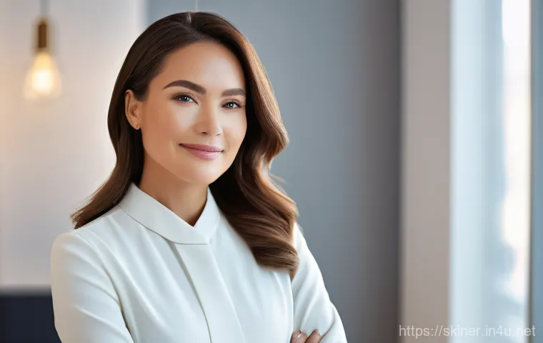 피부관리사의 시험 대비 학습법 - A professional skincare specialist, wearing a pristine uniform and protective gloves, is meticulousl... 피부관리사의 시험 대비 학습법 - A professional skincare specialist, wearing a pristine uniform and protective gloves, is meticulousl...